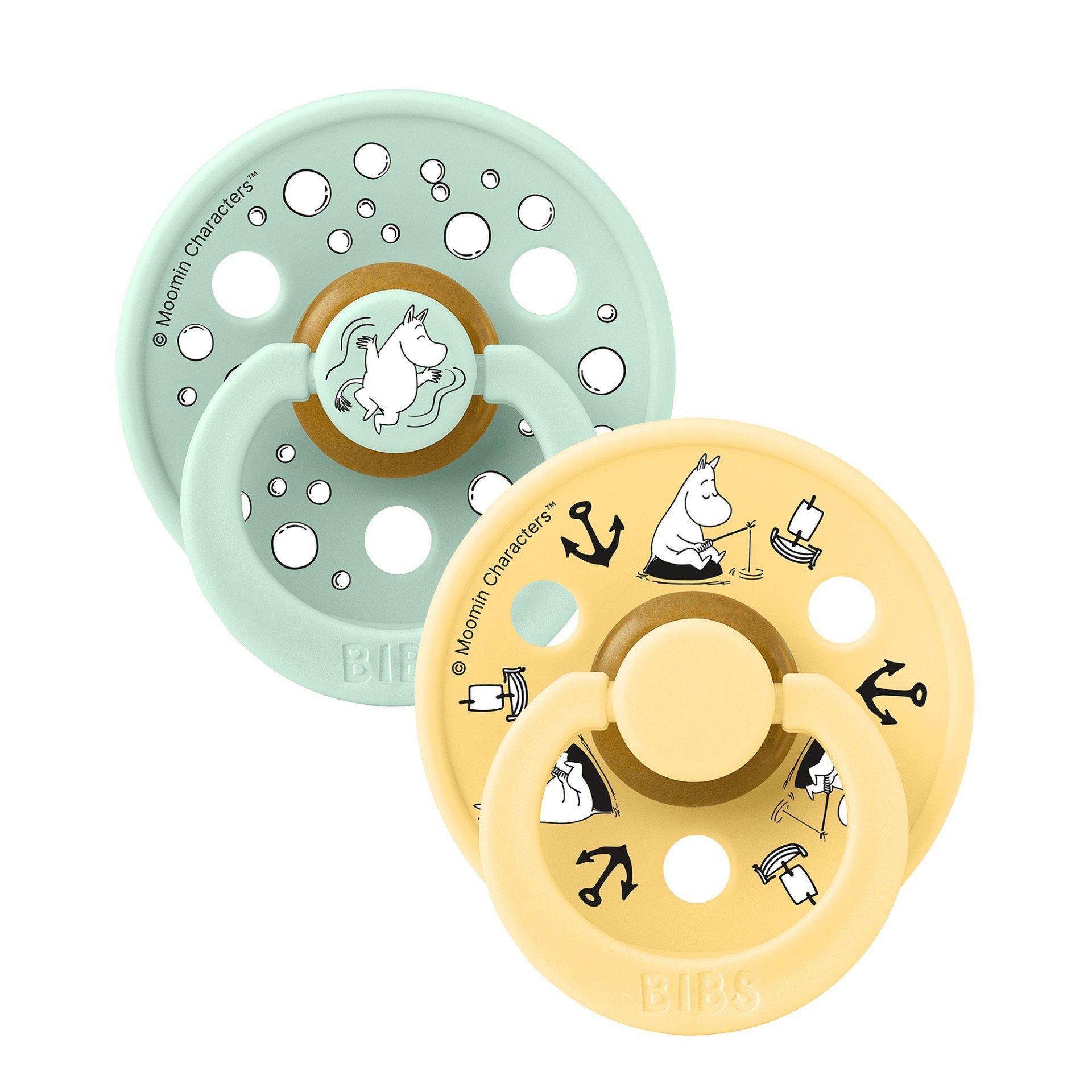BIBS x Moomin Colour dudlíky z přírodního kaučuku 2ks - vel. 1