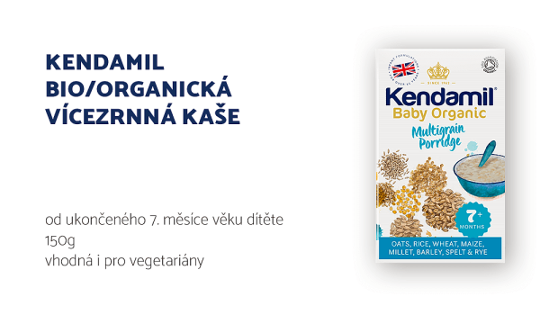3x Kendamil BIO/Organická dětská vícezrnná kaše (150g)