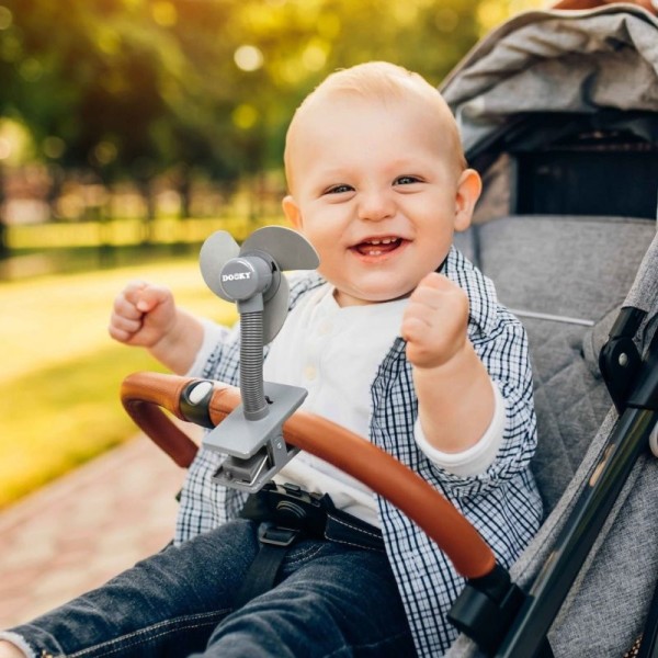 DOOKY Ventilátor na kočárek Stroller Fan Soft Foam