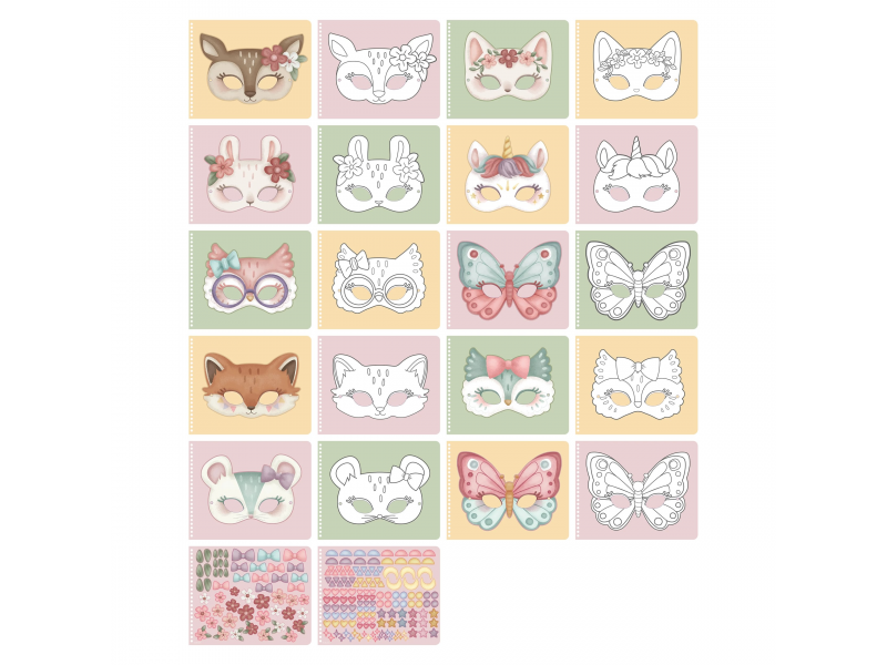 LITTLE DUTCH Kniha s vystřihovacími maskami Rosa