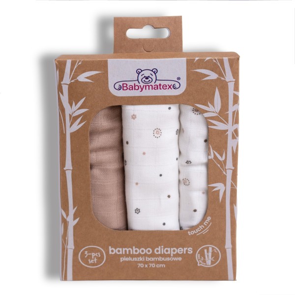 BABYMATEX Bambusová pleny 3-pack 70x70 cm