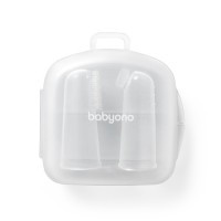 BABYONO Sada silikonových zubních kartáčků na prst 2ks 0m+