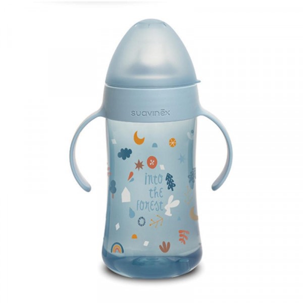 SUAVINEX DRUHÁ láhev s oušky FOREST 270 ml - MODRÁ