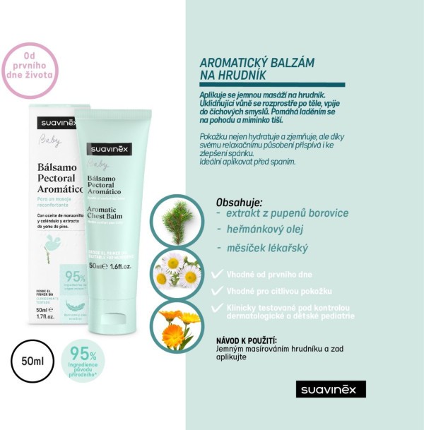 SUAVINEX  BALZÁM NA HRUDNÍK pro uvolnění hlenů 50 ml NOVINKA