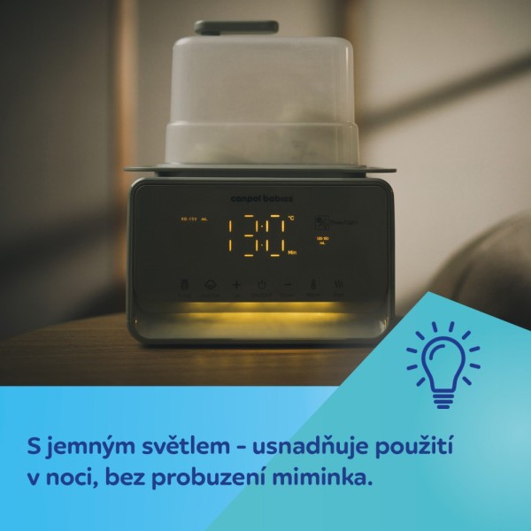 CANPOL BABIES Elektrický double ohřívač a sterilizátor kojeneckých lahví 7v1