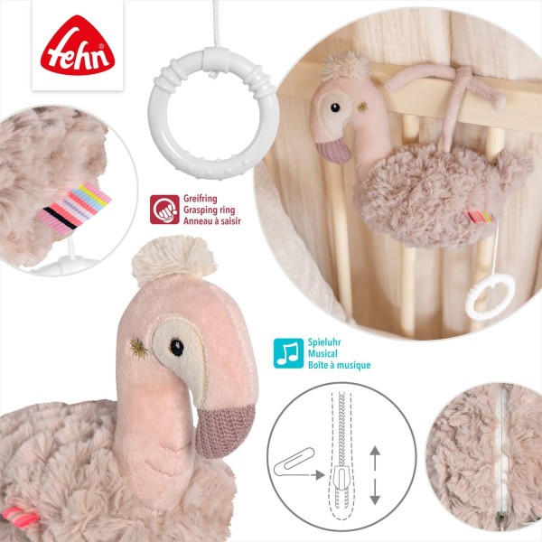 BABY FEHN Hrací plameňák, Pink
