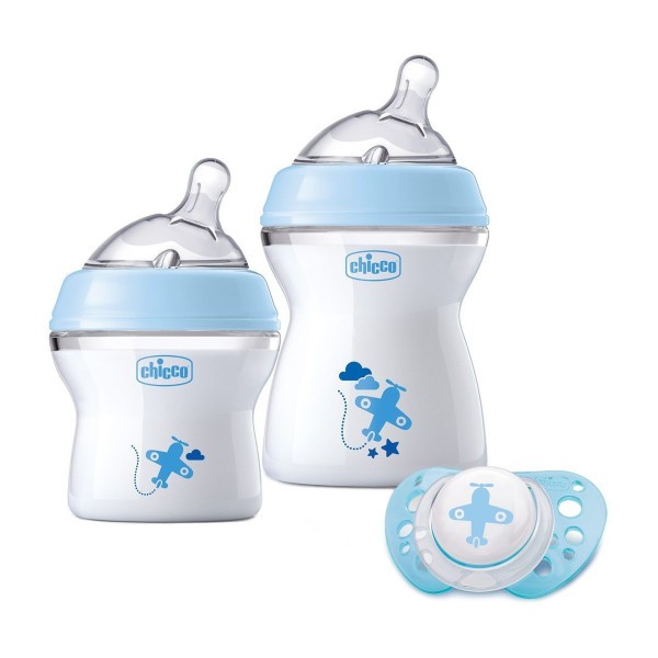 CHICCO Dárkový set Natural Feeling + Air dudlík