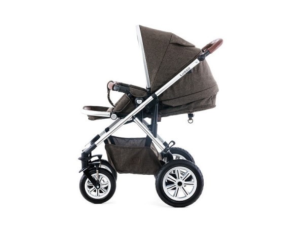 Kočárek Moon Lusso Dark Brown Mélange
