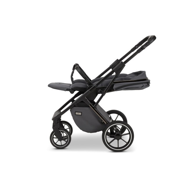 MOON PIÚ EXTRA black chrome Kombinovaný kočárek