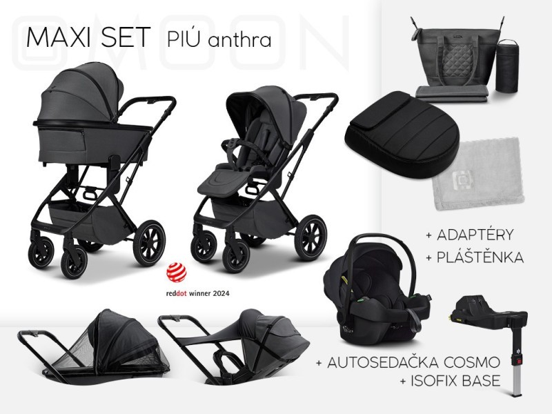 MOON PIÚ MAXI SET Kombinovaný kočárek