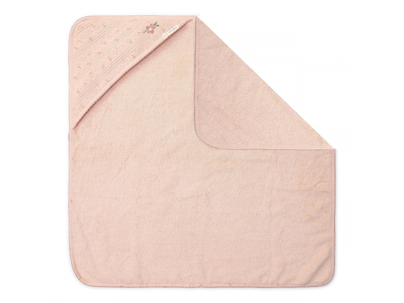 LITTLE DUTCH Osuška s kapucí 100x100 cm Pure - Pure Blossom