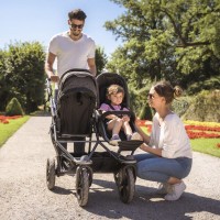 TFK Sportovní kočárek dvojčata Duo stroller - air chamber wheel - black