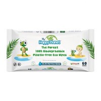 4x MY HAPPY PLANET 100% Bio Ubrousky vlhčené odbouratelné 60 ks + AQUAINT 500 ml