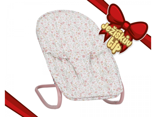 LITTLE DUTCH Houpací lehátko pro panenky Soft Flowers - Soft Flowers