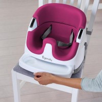 INGENUITY Podsedák na jídelní židli 2v1 Baby Base Pink Flambe 6 m+, do 22 kg