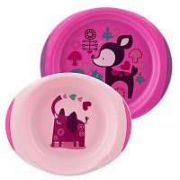 Chicco Set Jídelní talíř a miska Chicco Set Jídelní talíř a miska