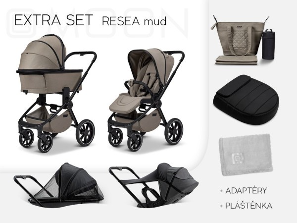 MONN RESEA + Extra set Kombinovaný kočárek