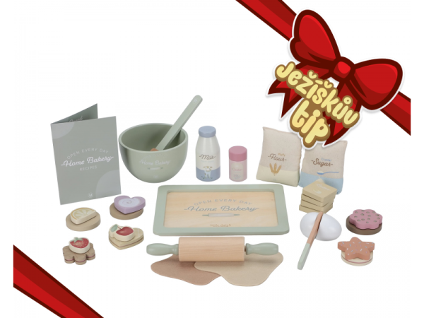 LITTLE DUTCH Sada na pečení dřevěná - Sada na pečení dřevěná