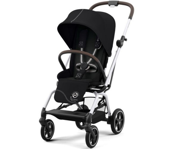 Kočárek CYBEX Eezy S Twist+2 2022, moon black (silver frame)