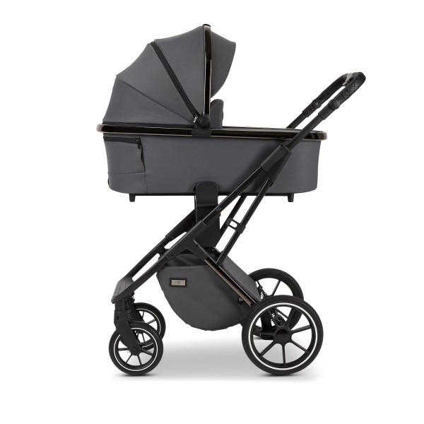 MOON PIÚ EXTRA black chrome Kombinovaný kočárek