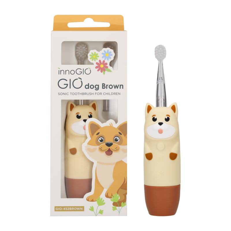 INNOGIO Elektronický sonický zubní kartáček - GIOdog Brown