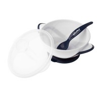 Dětská miska s přísavkou a se lžičkou Akuku