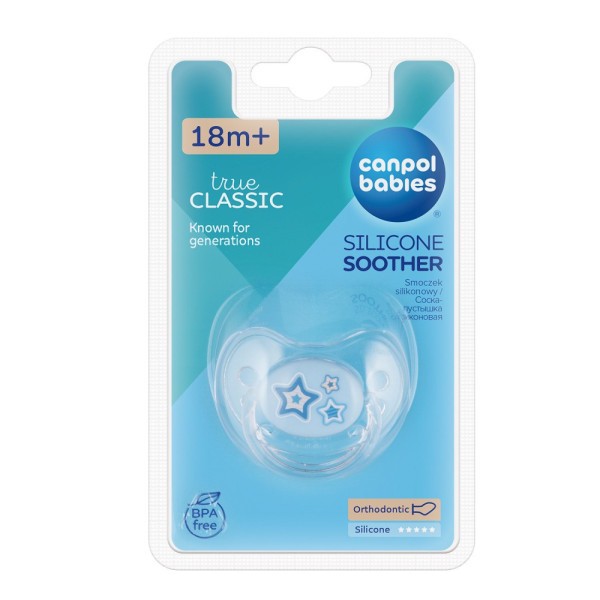 CANPOL BABIES Dudlík 18m+ silikonový anatomický NEWBORN BABY