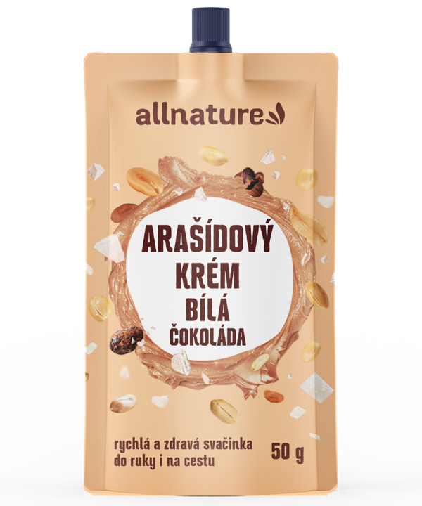 Allnature Arašídový krém s bílou čokoládou 50 g