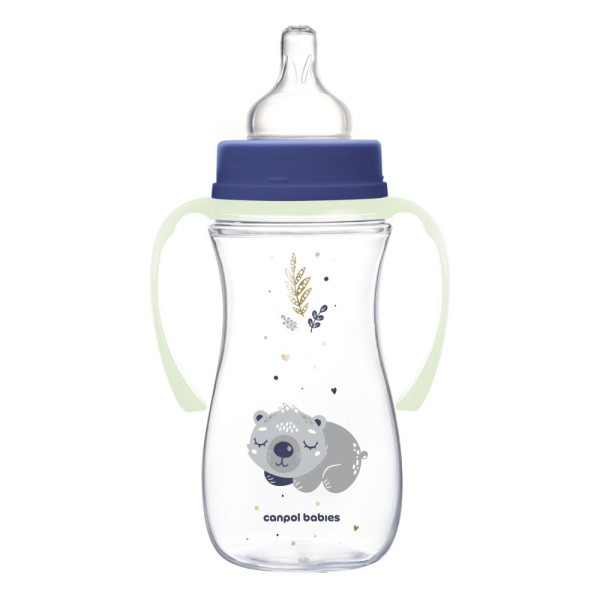 Canpol babies Antikoliková lahev EasyStart se svítícími úchyty SLEEPY KOALA