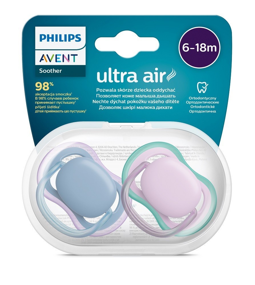 Philips AVENT Šidítko Ultra air 6-18m, 2ks
