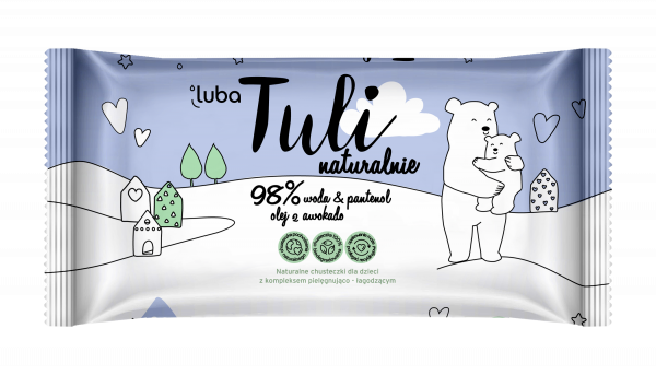 LUBA Tuli dětské vlhčené ubrousky s 98 % vody a panthenolem a 100% avokádovým olejem-50ks