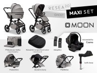 MOON Resea 2.0 Maxi set Kombinovaný kočárek + autosedačka