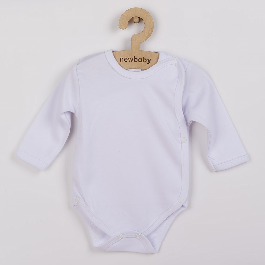 NEW BABY Kojenecké body celorozepínací Classic - bílé vel. 62