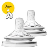 Dudlík NATURAL 1 novorozenecký průtok, 2 ks