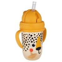 CANPOL BABIES Hrneček nevylévací se slámkou a závažím BabiesBoo 270ml