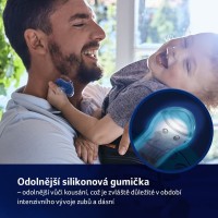 LOVI Dudlík silikonový dynamický Stardust 2ks modrý