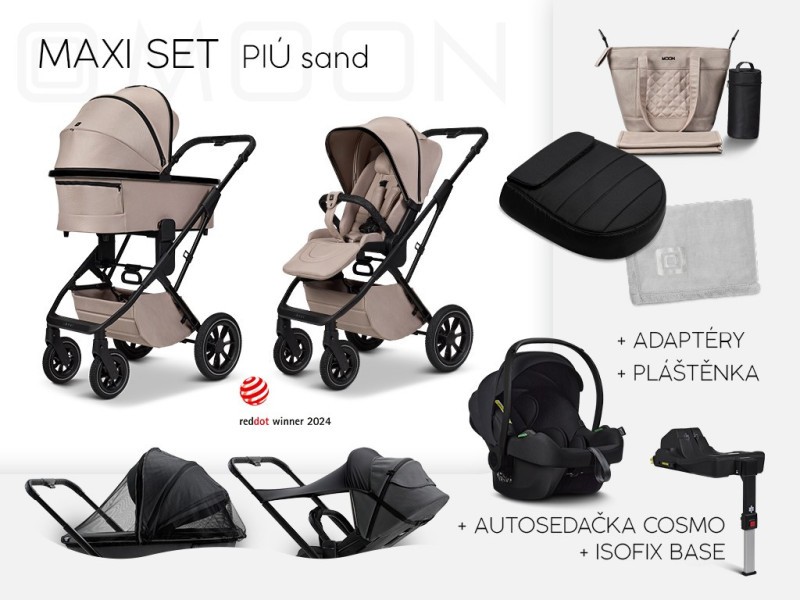 MOON PIÚ MAXI SET Kombinovaný kočárek