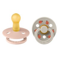 BIBS STUDIO Colour Ladybug dudlíky z přírodního kaučuku 2ks – velikost 2