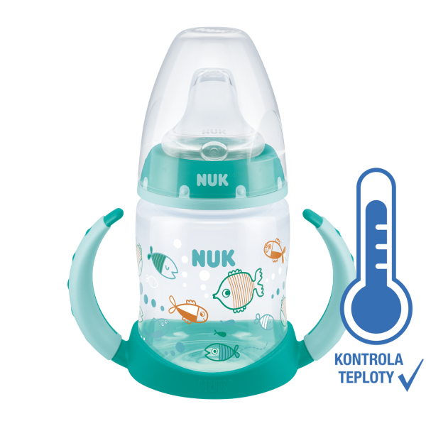 NUK FC lahvička na učení s kontrolou teploty, 150 ml