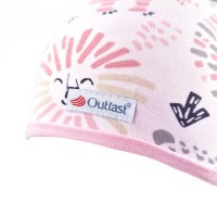 LITTLE ANGEL Čepice podšitá Outlast® - bílá lvi/růžová baby