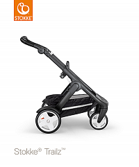 Stokke® Trailz™ černý podvozek s koženkovou rukojetí