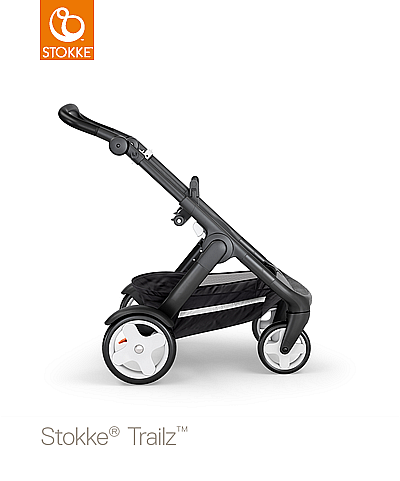 Stokke® Trailz™ černý podvozek s koženkovou rukojetí