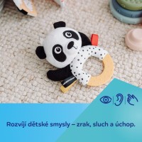 CANPOL BABIES Senzorická hračka PANDA s kousátkem a chrastítkem BabiesBoo