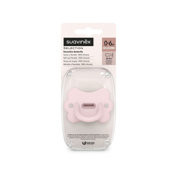 SUAVINEX ŠIDÍTKO fyziologické BUTTERFLY SILIKON 0-6m SX PRO - COLOUR ESSENCE