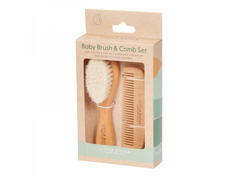 LITTLE DUTCH Dětský hřeben a kartáč dřevěný