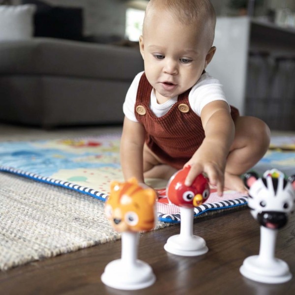 BABY EINSTEIN Chrastítka, Set 3 ks s přísavkami Rattle&Jingle Trio 6m+