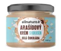 Allnature Arašídový krém s bílou čokoládou a kokosem 220 g