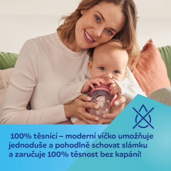 CANPOL BABIES Nevylévací hrneček se slámkou a závažím EXOTIC ANIMALS 270ml