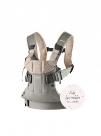 Ergonomické nosítko Babybjorn One  Classic grey / Pink sprinkles, Cotton