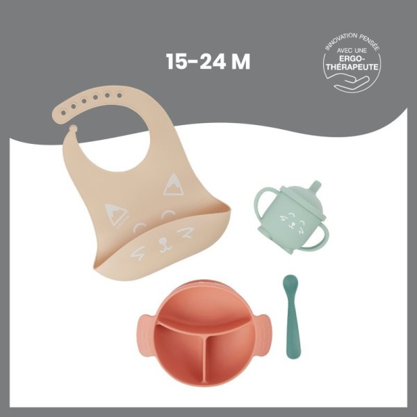 BABYMOOV Silikonová jídelní sada LEARN´ISY KIT